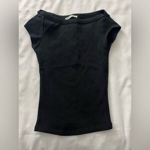 Zara Black Short Sleeve Top